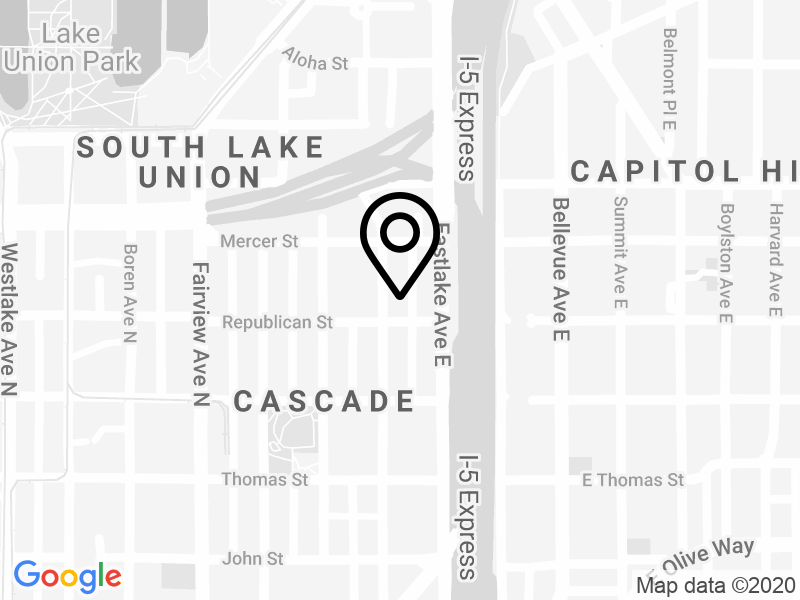 Seattle map showing Drake Cooper office location